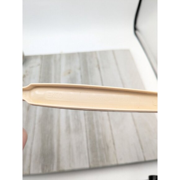 Ekco Slotted Serving Spoon #1 Almond Nylon Plastic 11" Vintage - Picture 7 of 8